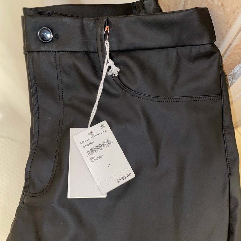 Good America Faux Leather Skinny Pants (NEVER WORN W/ TAGS)